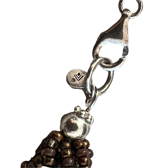 SILPADA Bronze Beaded Muti-strand 925 Sterling Silver Necklace N1815 - Picture 5 of 6